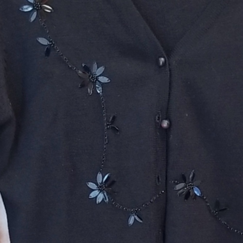 Gorgeous black sweater set with beading Small